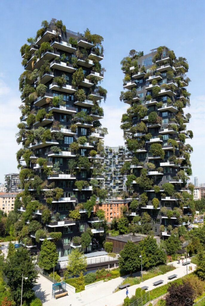Bosco verticale, monument visible à Milan.
